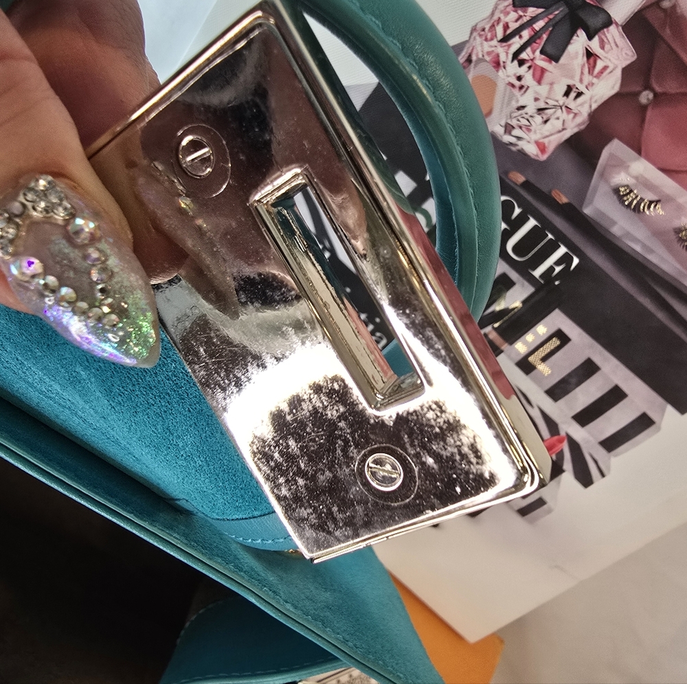 Jimmy Choo Suede Riley Purse 2 Way - Picture 9 of 14